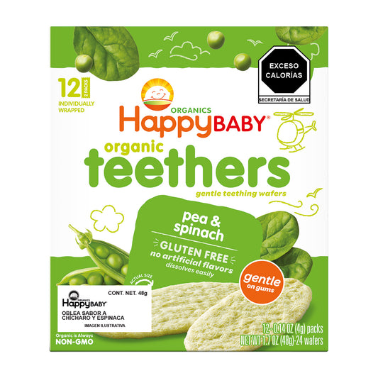 Happy Baby Teethers Orgánicos de Chícharo y Espinaca