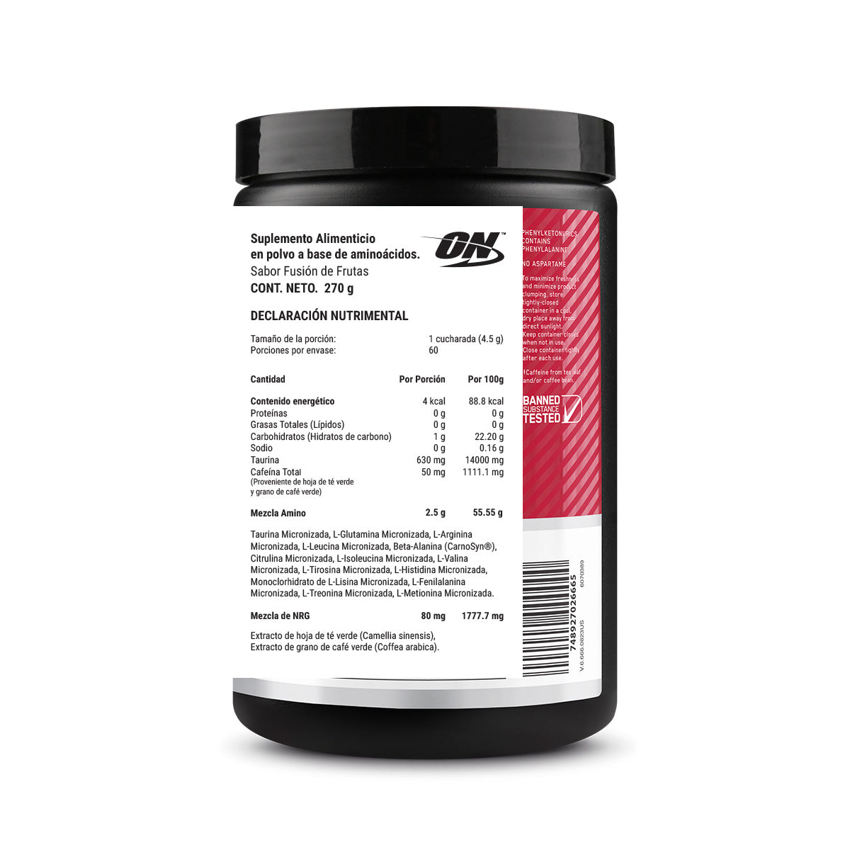 ON Essential Aminos sabor Fusión de Frutas 270g