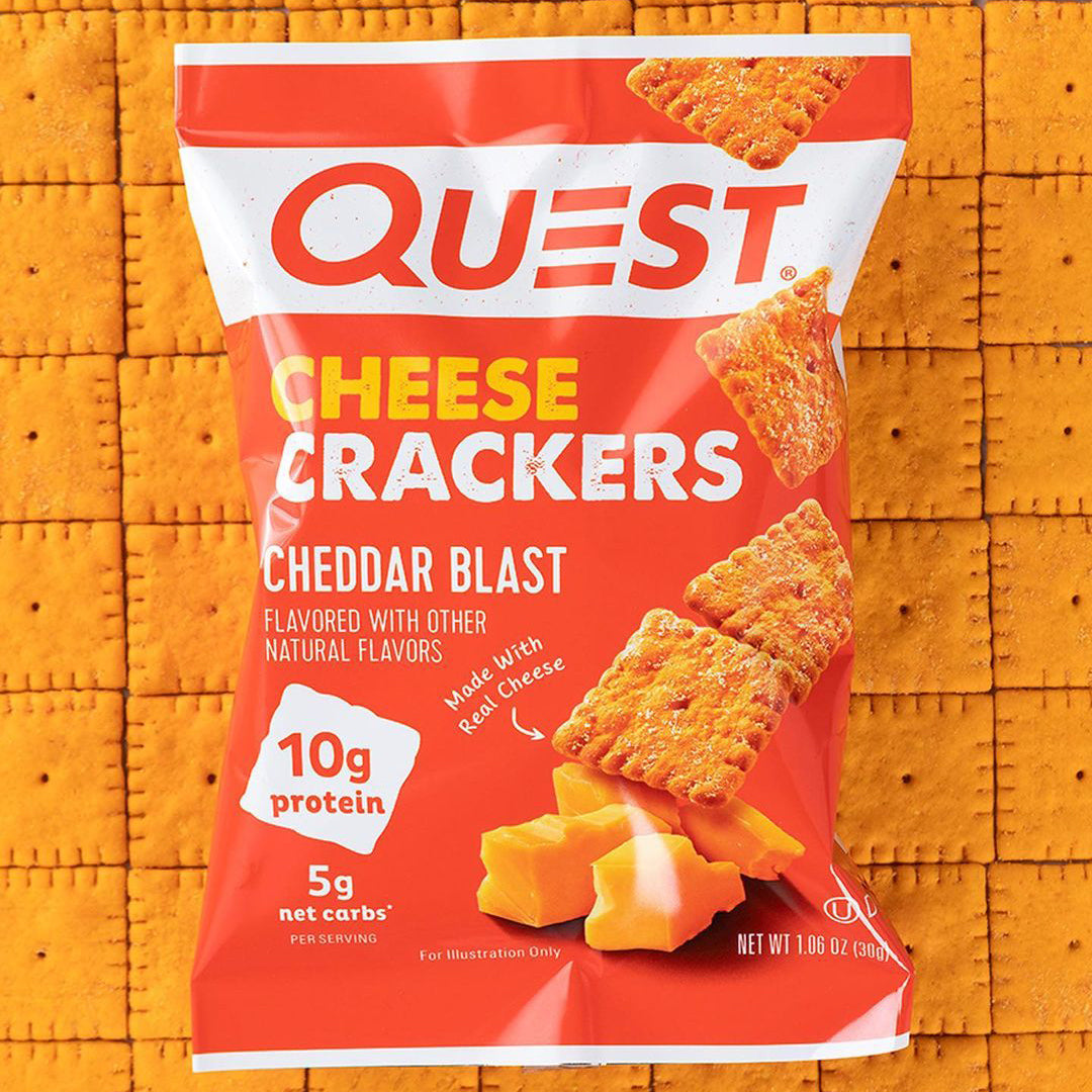2 Pack Quest Crackers sabor Queso Cheddar Explosivo