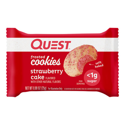 2 Pack Quest Galleta Cubierta sabor a Pastel de Fresa