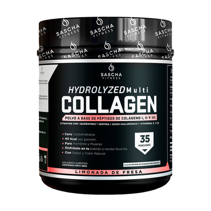 Sascha Fitness Colágeno sabor Limonada de Fresa