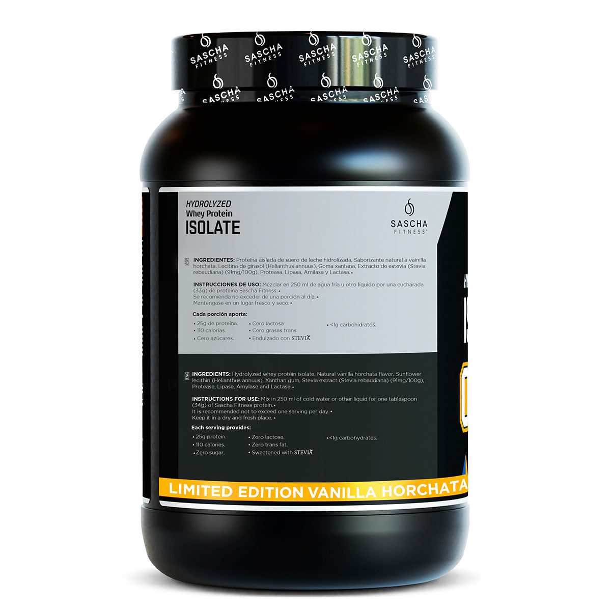 Sascha Fitness Polvo de Proteína Sabor Vainilla Horchata