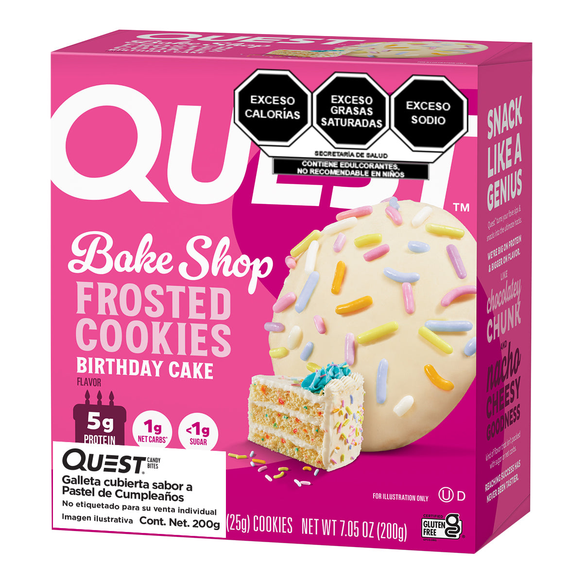 2 Pack Quest Galleta Cubierta sabor a Pastel de Cumpleaños