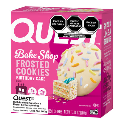 2 Pack Quest Galleta Cubierta sabor a Pastel de Cumpleaños
