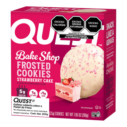 2 Pack Quest Galleta Cubierta sabor a Pastel de Fresa