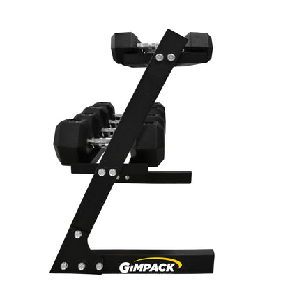 Gimpack Set de Mancuernas Hexagonales con Rack
