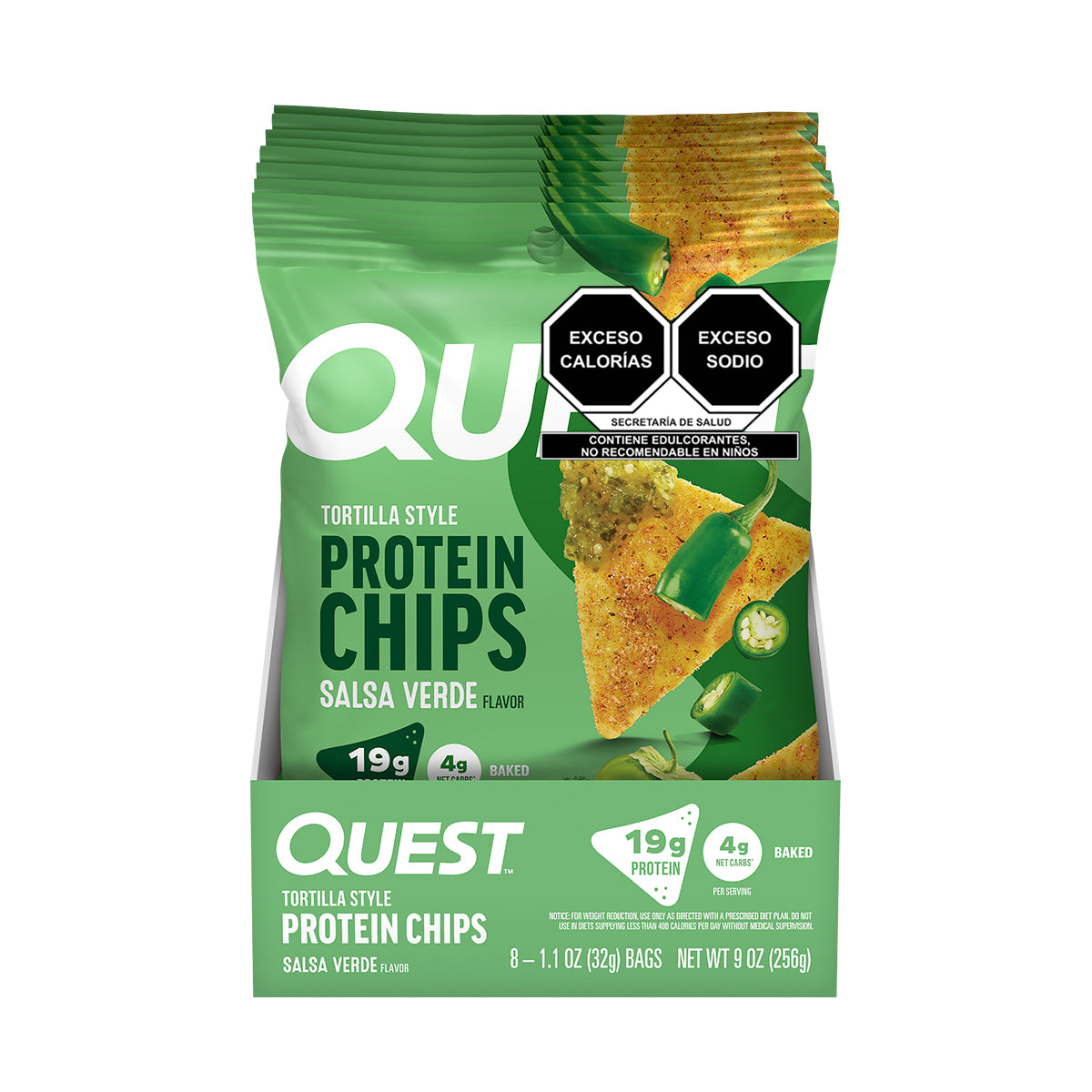 Quest Chips horneadas de proteína sabor Salsa Verde