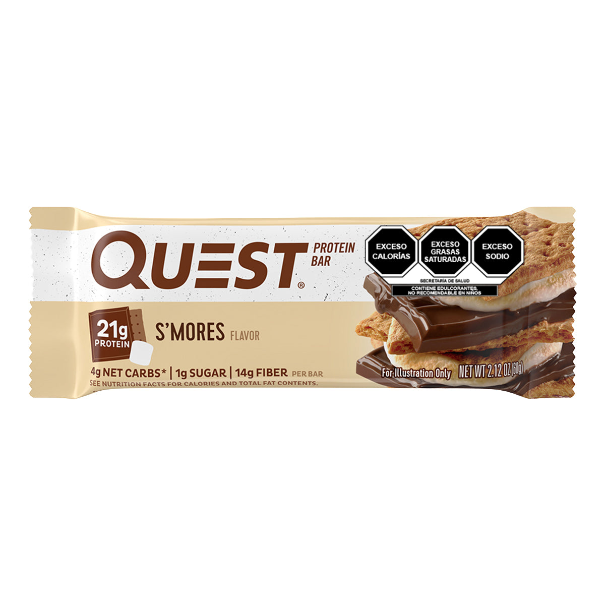 Quest Barra sabor a Galletas, Chocolate y Malvavisco