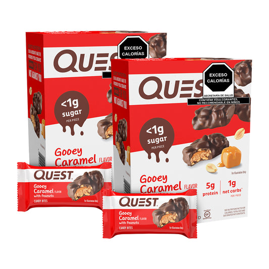 2 Pack Quest Bocadito sabor caramelo cubierto de chocolate