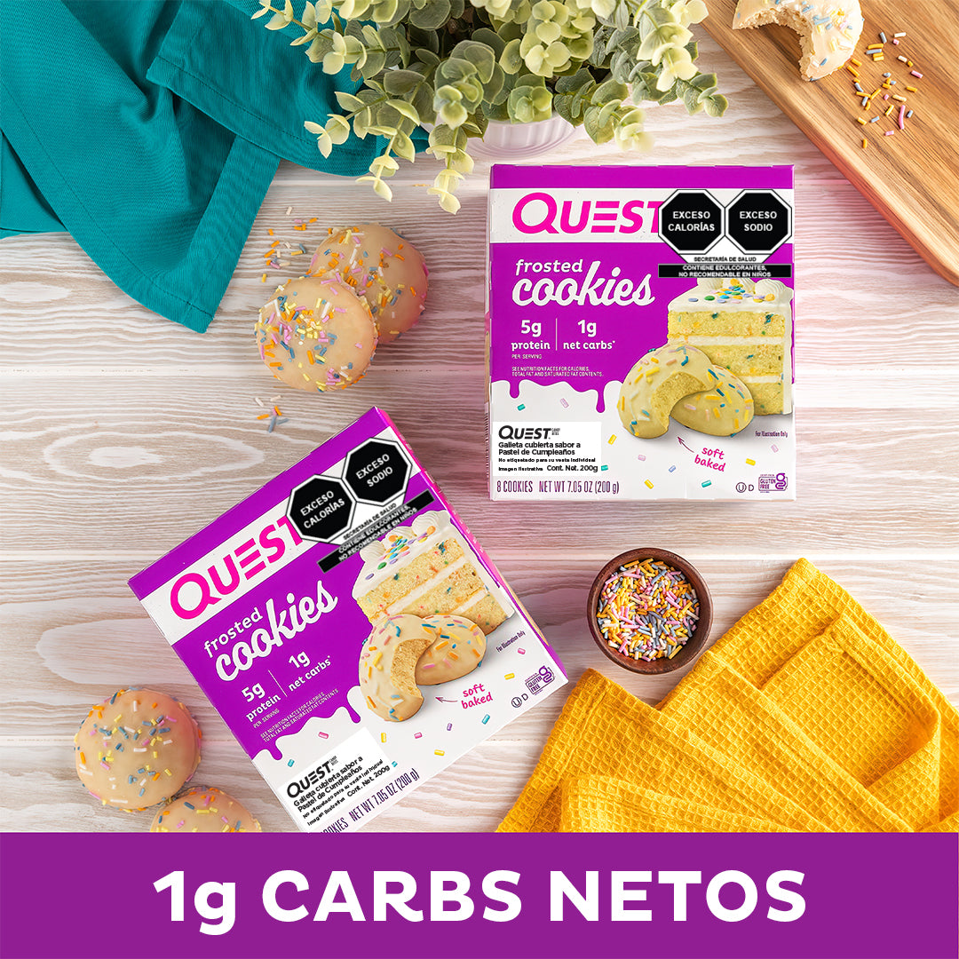 2 Pack Quest Galleta Cubierta sabor a Pastel de Cumpleaños