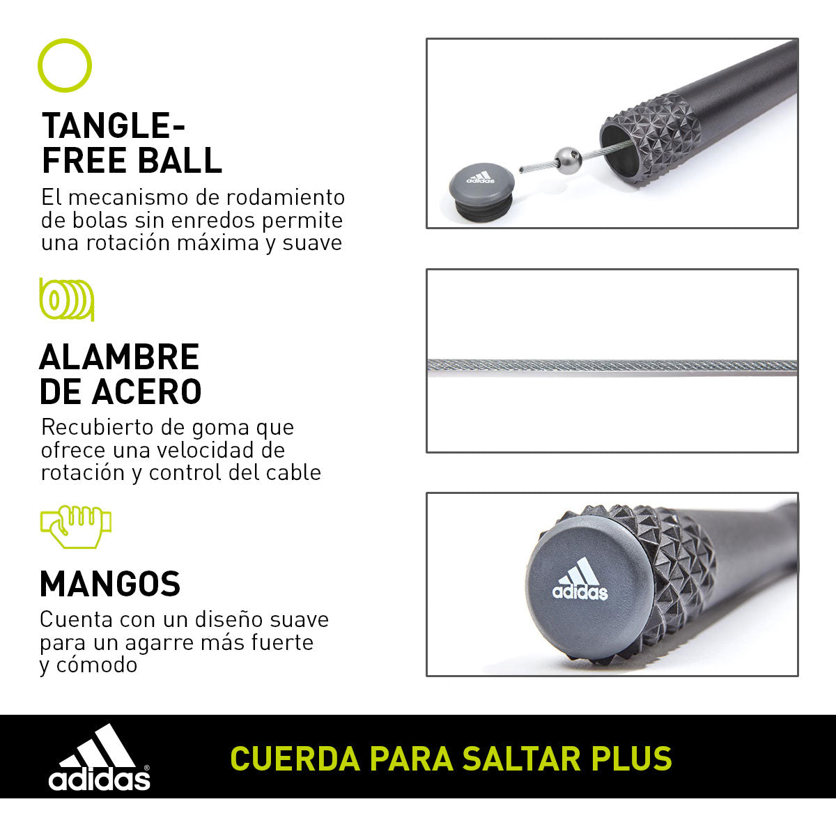 Adidas Cuerda para saltar plus Ajustable