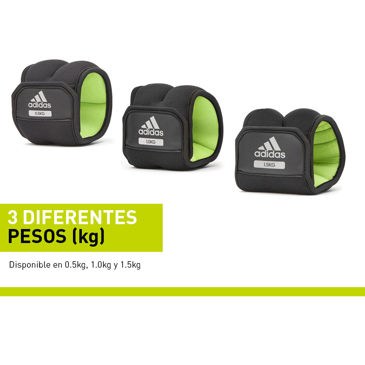 Adidas Pesas para tobillos y muñecas 2 de 1.0 KG – Fitness Town