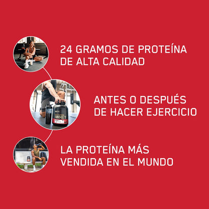 ON Gold Standard 100% Whey Sabor Chocolate blanco 5LB