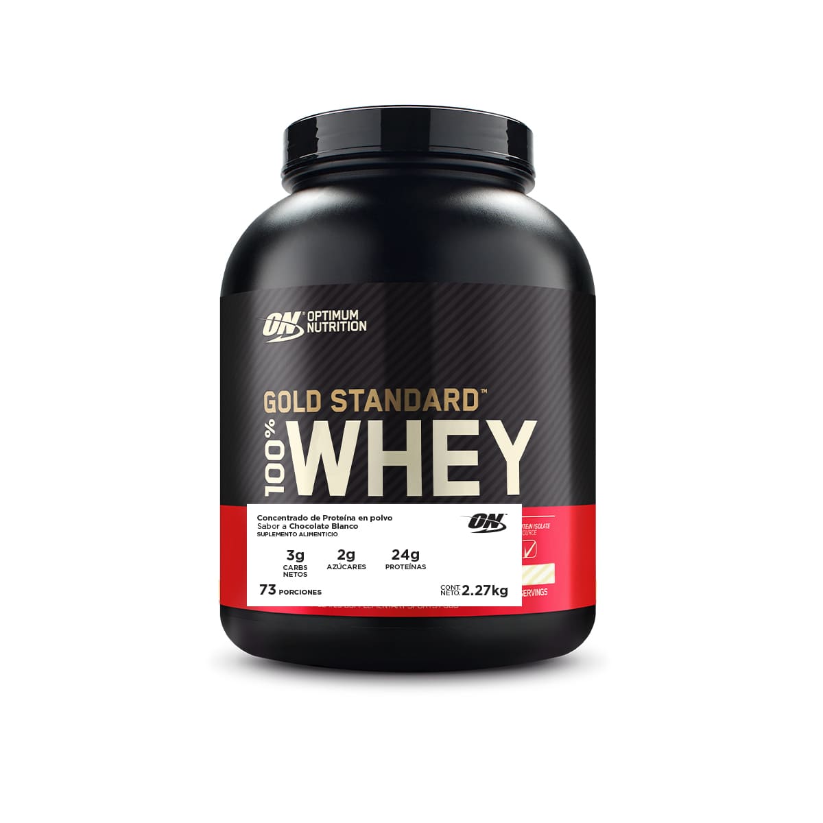 ON Gold Standard 100% Whey Sabor Chocolate blanco 5LB