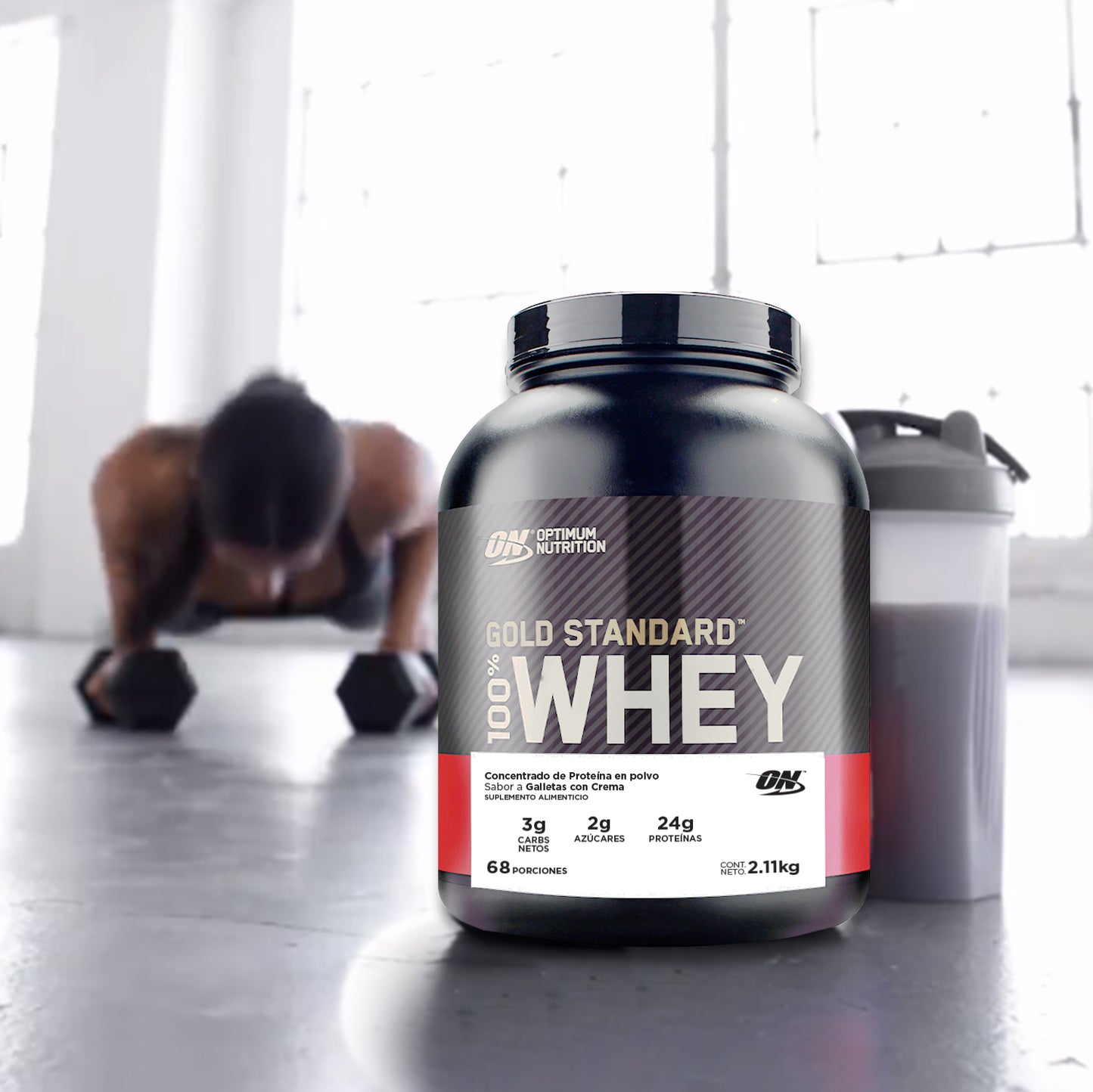 ON Gold Standard 100% Whey Sabor Galletas con Crema 4.65LB