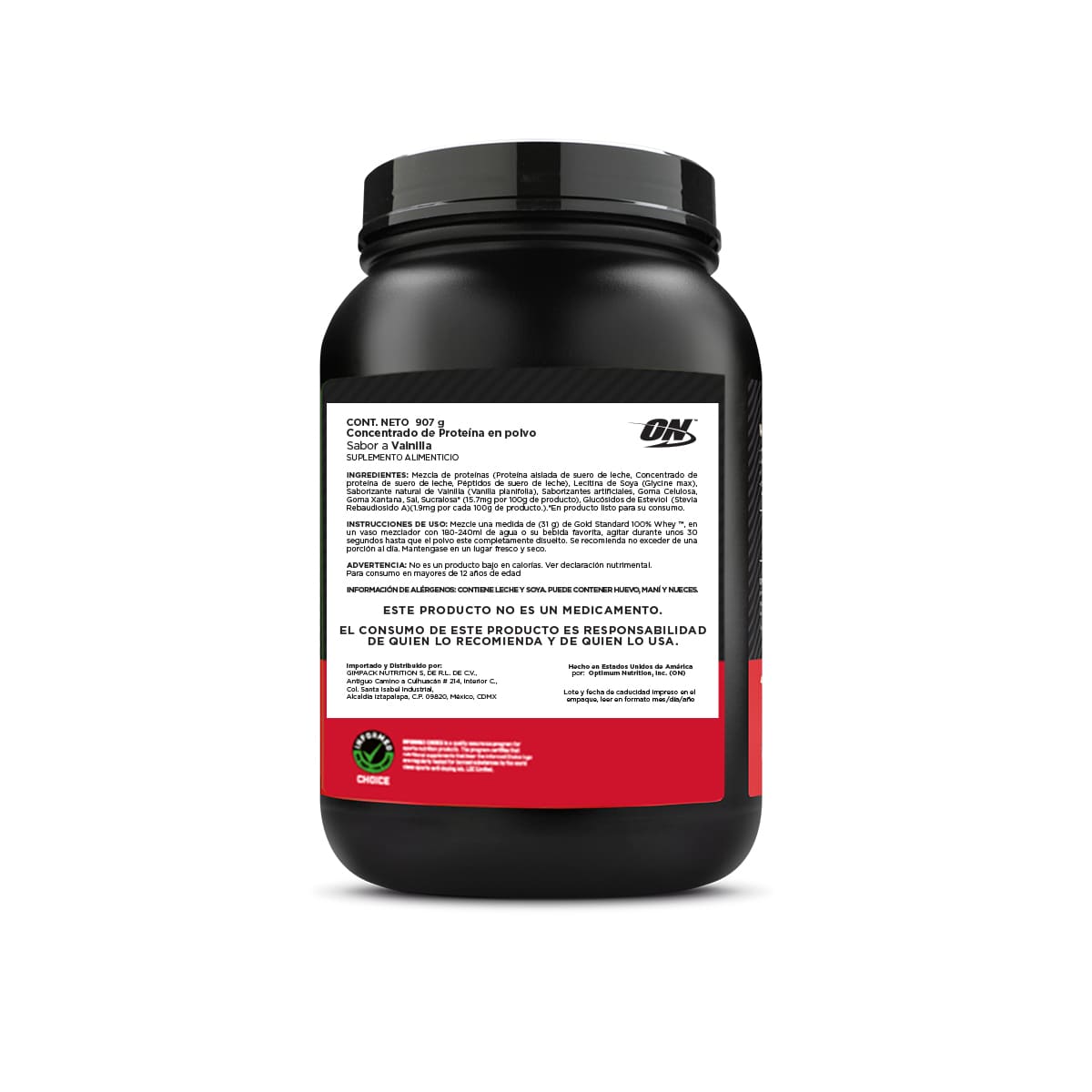 ON Gold Standard 100%  Whey Sabor Vainilla 2LB