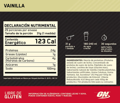 ON Gold Standard 100%  Whey Sabor Vainilla 2LB