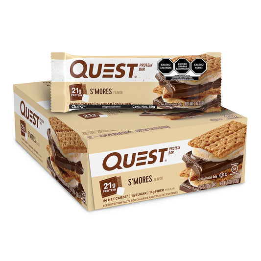 Quest Barra sabor a Galletas, Chocolate y Malvavisco