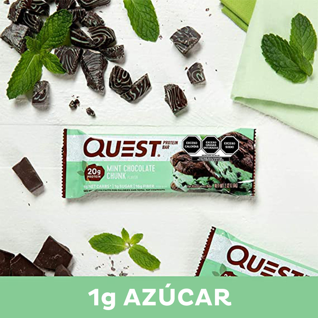 Quest Barra sabor a Menta con Chocolate en Trozos