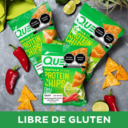 Quest Chips horneadas de proteína sabor Chile y Limón