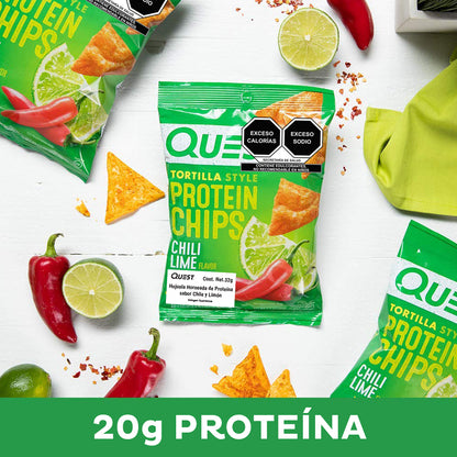 Quest Chips horneadas de proteína sabor Chile y Limón