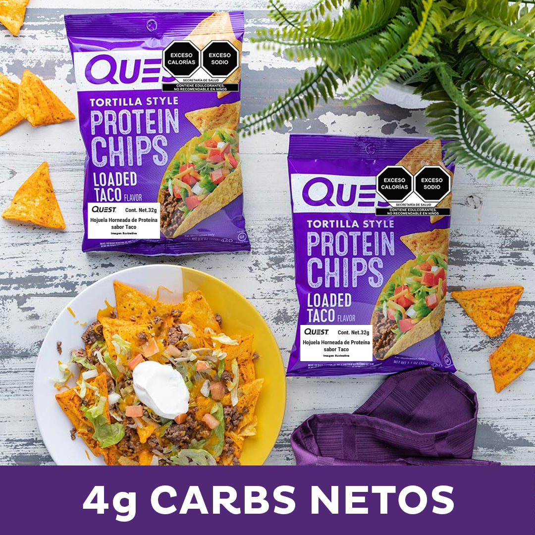 Quest Chips horneadas de proteína sabor Taco