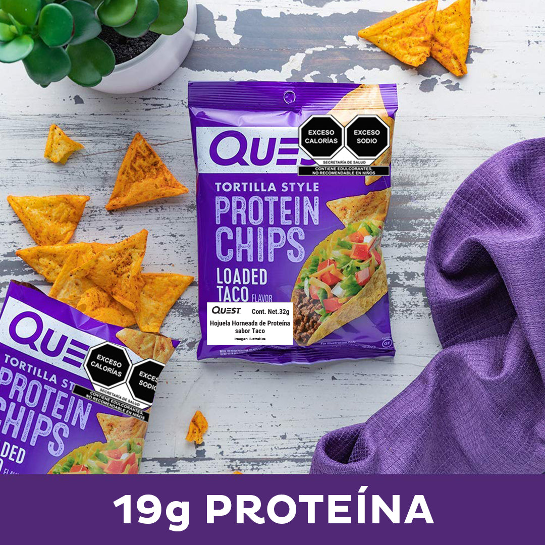 Quest Chips horneadas de proteína sabor Taco