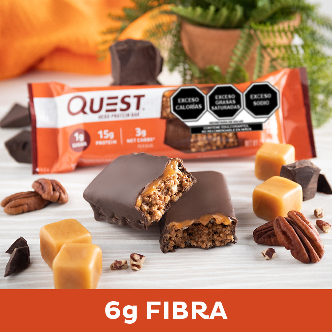 Quest Hero Barra sabor Chocolate con Caramelo y Nuez Pecana