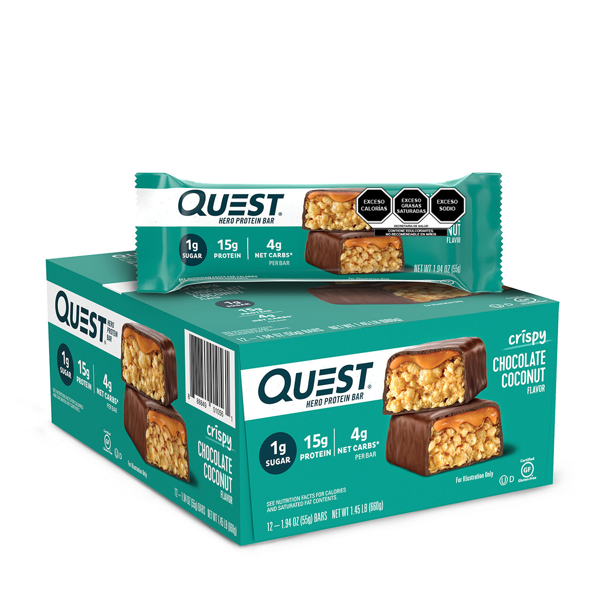 Quest Hero Barra sabor a Chocolate con Coco