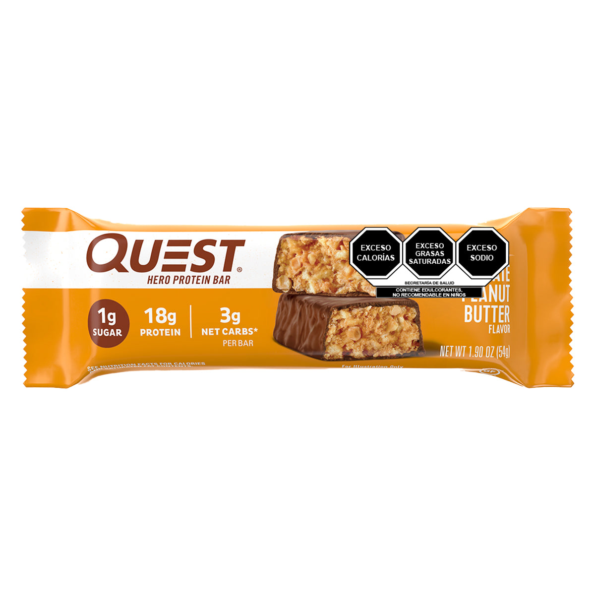 Quest Hero Barra sabor a chocolate con Crema de Cacahuate