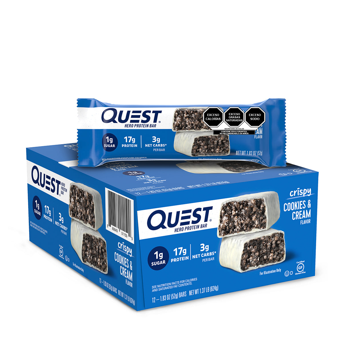 Quest Hero Barra sabor a Galletas con Crema