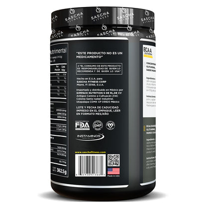 Sascha Fitness Concentrado en polvo a base de BCAA Mango Coco