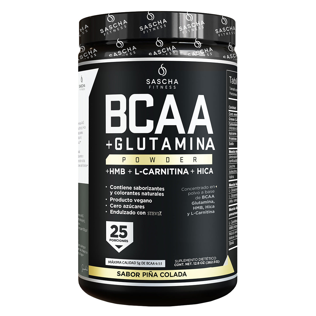 Sascha Fitness Concentrado en polvo a base de BCAA Piña Colada
