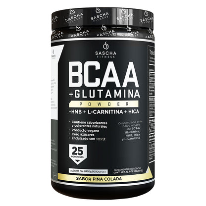 Sascha Fitness Concentrado en polvo a base de BCAA Piña Colada