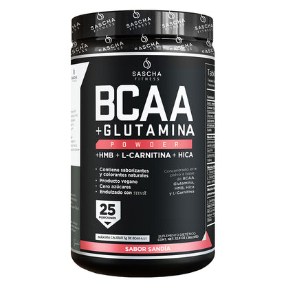 Sascha Fitness Concentrado en polvo a base de BCAA Sandía