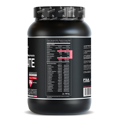 Sascha Fitness Polvo de Proteína Sabor Fresa
