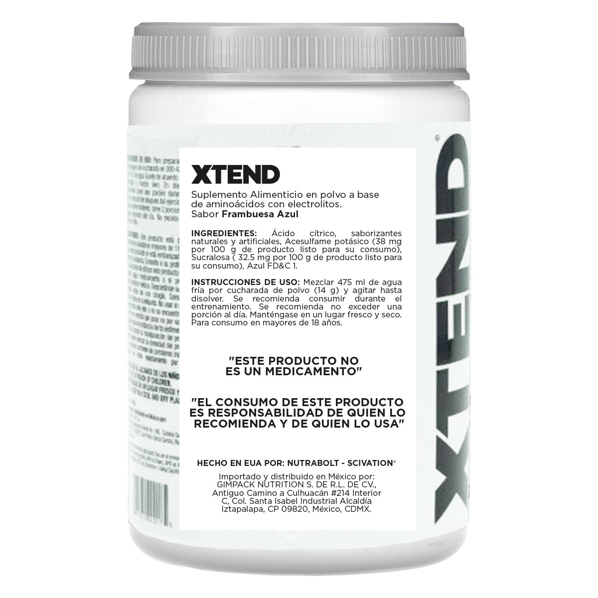 XTEND BCAA Sabor Frambuesa Azul 1